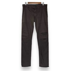 J Brand Wasat Moto Jeans Mens 32x33 Straight Leg In Regiment Brown Chino Stretch